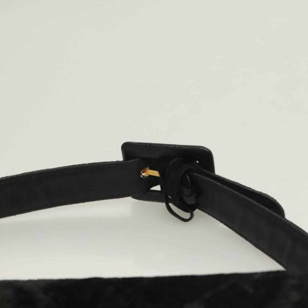 CHANEL Matelasse Waist Bag Velor Black Gold CC Auth bs27796 - Picture 8 of 16